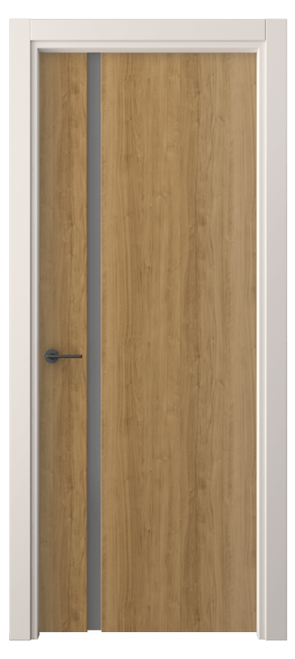 Межкомнатная дверь Freedom 4222 Грецкий орех Сатинированное серое стекло, триплекс Цена 1700 AZE | Volhovec