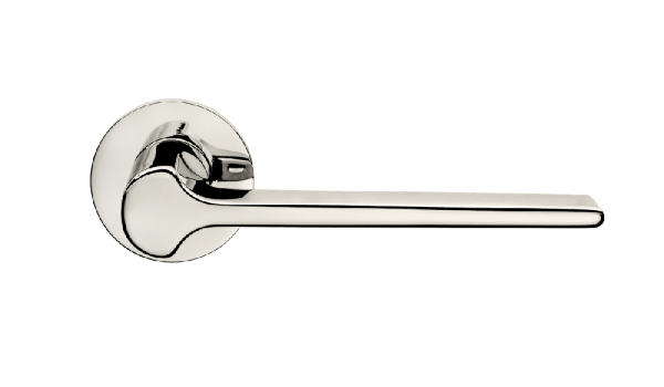 Ручки для дверей Ручка дверная Гинкго. Цвет Полированный никель. Коллекция Гинкго. Картинка.