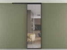 Перегородка Formato вдоль стены на потолок 1 створка